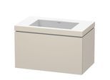 Duravit L-Cube Waschtisch-Unterschrank LC6917N9191 80 x 48 cm, ohne Hahnloch, taupe matt, 1 Auszug