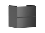 hansgrohe Xevolos E Waschtischunterschrank 54177770 580x555x475mm, 2 Schubladen, schiefergrau matt, schiefergrau metallic