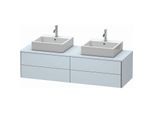 Duravit XSquare Waschtisch-Unterschrank XS4917B9797 160x40x54,8cm, 4 Schubkästen, beidseitig, Lichtblau seidenmatt