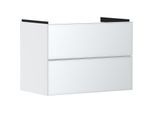 hansgrohe Xevolos E Waschtischunterschrank 54178320 780x555x475mm, 2 Schubladen, mattweiß, weiß metallic