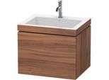 Duravit L-Cube Waschtisch-Unterschrank LC6916O7979 60 x48 cm, 1 Hahnloch, nussbaum natur, 1 Auszug