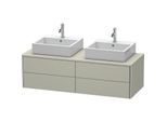 Duravit XSquare Waschtisch-Unterschrank XS4916B6060 140x40x54,8cm, 4 Schubkästen, beidseitig, Taupe seidenmatt