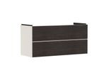 hansgrohe Xevolos E Waschtischunterschrank 54185730 1180x555x475mm, 2 Schubladen, sandbeige matt, Eiche dunkel