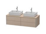 Duravit XSquare Waschtisch-Unterschrank XS4916B7575 140x40x54,8cm, 4 Schubkästen, beidseitig, Leinen