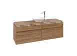 Villeroy und Boch Legato Waschtischunterschrank B67100RH 160x55x50cm, Waschtisch mittig, Kansas Oak