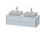Duravit XSquare Waschtisch-Unterschrank XS4916B9797 140x40x54,8cm, 4 Schubkästen, beidseitig, Lichtblau seidenmatt