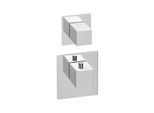 Herzbach Logic XL Fertigmontageset 11.521010.2.01 Universal-Thermostat-Modul, 2 eckige Armaturenblende, chrom