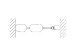 Kermi Pega Pendeltür 1-flügelig mit Festfeld PE1GL09020VUK 90x200cm, silber hochglanz ESG SR Opaco, links