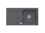 Villeroy & Boch Architectura Einbauspüle 336002i4 mit Ablaufgarnitur und Exzenterbetätigung, Graphit