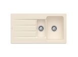 Villeroy & Boch Architectura Einbauspüle 336501FU mit Ablaufgarnitur und Handbetätigung, Ivory