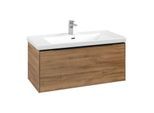 Villeroy und Boch Subway 3.0 Waschtisch-Unterschrank C56901RH 97,3x42,9x47,8cm, ohne LED/Griff Volcano black, kansas oak