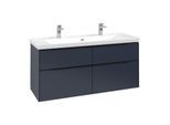Villeroy und Boch Subway 3.0 Waschtisch-Unterschrank C60201VQ 127,2x57,6x47,8cm, ohne LED/Griff Volcano black, marine blue