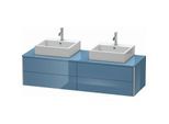 Duravit XSquare Waschtisch-Unterschrank XS4917B4747 160x40x54,8cm, 4 Schubkästen, beidseitig, Stone Blue hochglanz