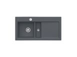 Villeroy und Boch Subway 60 Einbauspüle 677002i4 links, mit Ablaufgarnitur, Excenterbetätigung, 1000 x 510 mm, graphit CeramicPlus
