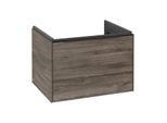 Villeroy und Boch Subway 3.0 Waschtisch-Unterschrank C575L1RK 62,2x42,9x47,8cm, mit LED/Griff Volcano black, stone oak