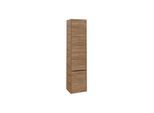 Villeroy und Boch Subway 3.0 Hochschrank C58701RH 40x171x36,2cm, Schanier rechts/Griff Volcano black, kansas oak