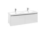 Villeroy und Boch Subway 3.0 Waschtisch-Unterschrank C567L0VE 127,2x42,9x47,8cm, mit LED/Griff Aluminium glänzend, brilliant white
