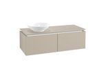 Villeroy & Boch Legato Waschtischunterschrank B579L0VK 120x38x50cm, mit LED-Beleuchtung, Soft Grey