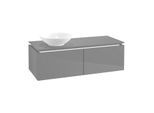 Villeroy & Boch Legato Waschtischunterschrank B579L0FP 120x38x50cm, mit LED-Beleuchtung, Glossy Grey