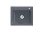 Villeroy und Boch Subway 60 S Einbauspüle 330902i4 mit Ablaufgarnitur, Excenterbetätigung, 600 x 510 mm, graphite CeramicPlus