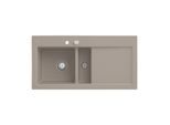 Villeroy und Boch Subway 60 Einbauspüle 677002AM links, mit Ablaufgarnitur, Excenterbetätigung, 1000 x 510 mm, almond CeramicPlus