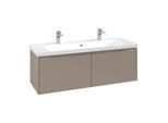 Villeroy und Boch Subway 3.0 Waschtisch-Unterschrank C60102VM 127,2x42,9x47,8cm, ohne LED/Griff monochrom, taupe