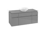 Villeroy & Boch Legato Waschtischunterschrank B57800FP 120x55x50cm, Glossy Grey