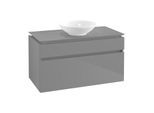 Villeroy & Boch Legato Waschtischunterschrank B57200FP 100x55x50cm, Glossy Grey