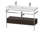 Duravit Happy D.2 Plus Möbelwaschtisch-Kombination HP4854O69690000 117,5x49cm, mit Metallkonsole, nussbaum gebürstet