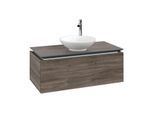 Villeroy und Boch Legato Waschtischunterschrank B57100RK 100x38x50cm, Waschtisch mittig, Stone Oak