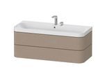 Duravit Happy D.2 Plus Möbelwaschtisch HP4349E75750000 117,5x49cm, 2 Schubkästen, 2 Hahnlöcher, leinen