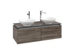 Villeroy und Boch Legato Waschtischunterschrank B58300RK 120x38x50cm, für 2 Waschtische, Stone Oak
