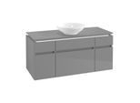 Villeroy & Boch Legato Waschtischunterschrank B578L0FP 120x55x50cm, mit LED-Beleuchtung, Glossy Grey