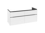 Villeroy und Boch Subway 3.0 Waschtisch-Unterschrank C568L1VF 127,2x56,6x47,8cm, mit LED/Griff Volcano black, pure white
