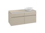 Villeroy & Boch Legato Waschtischunterschrank B582L0VK 120x55x50cm, mit LED-Beleuchtung, Soft Grey