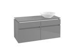 Villeroy & Boch Legato Waschtischunterschrank B582L0FP 120x55x50cm, mit LED-Beleuchtung, Glossy Grey
