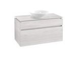 Villeroy & Boch Legato Waschtischunterschrank B572L0E8 100x55x50cm, mit LED-Beleuchtung, White Wood