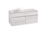 Villeroy & Boch Legato Waschtischunterschrank B580L0E8 120x55x50cm, mit LED-Beleuchtung, White Wood