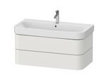 Duravit Happy D.2 Plus Waschtisch-Unterschrank HP4388039390000 97,5 x 49 cm, nordic weiß seidenmatt, 2 Schubkästen