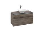 Villeroy und Boch Legato Waschtischunterschrank B57200RK 100x55x50cm, Waschtisch mittig, Stone Oak