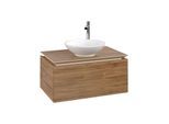 Villeroy und Boch Legato Waschtischunterschrank B56900RH 80x38x50cm, Waschtisch mittig, Kansas Oak