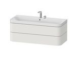 Duravit Happy D.2 Plus Möbelwaschtisch HP4349E39390000 117,5x49cm, 2 Schubkästen, 2 Hahnlöcher, nordic weiß seidenmatt