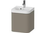 Duravit Happy D.2 Plus Möbelwaschtisch HP4340O92920000 40x36cm, 1 Tür, Anschlag links, mit Hahnloch, steingrau seidenmatt