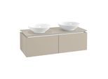 Villeroy & Boch Legato Waschtischunterschrank B583L0VK 120x38x50cm, mit LED-Beleuchtung, Soft Grey