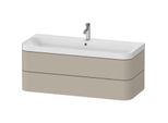Duravit Happy D.2 Plus Möbelwaschtisch HP4349O60600000 117,5x49cm, 2 Schubkästen, 1 Hahnloch, taupe seidenmatt