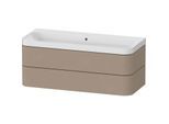Duravit Happy D.2 Plus Möbelwaschtisch HP4349N75750000 117,5x49cm, 2 Schubkästen, ohne Hahnloch, leinen