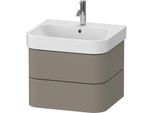 Duravit Happy D.2 Plus Waschtisch-Unterschrank HP4385092920000 57,5 x 49 cm, steingrau seidenmatt, 2 Schubkästen