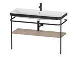 Duravit Happy D.2 Plus Möbelwaschtisch-Kombination HP4739O75750000 117,5x49cm, mit Metallkonsole, 1 Hahnloch, leinen