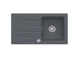Villeroy & Boch Architectura Einbauspüle 335002i4 mit Ablaufgarnitur und Exzenterbetätigung, Graphit