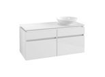 Villeroy & Boch Legato Waschtischunterschrank B582L0DH 120x55x50cm, mit LED-Beleuchtung, Glossy White
